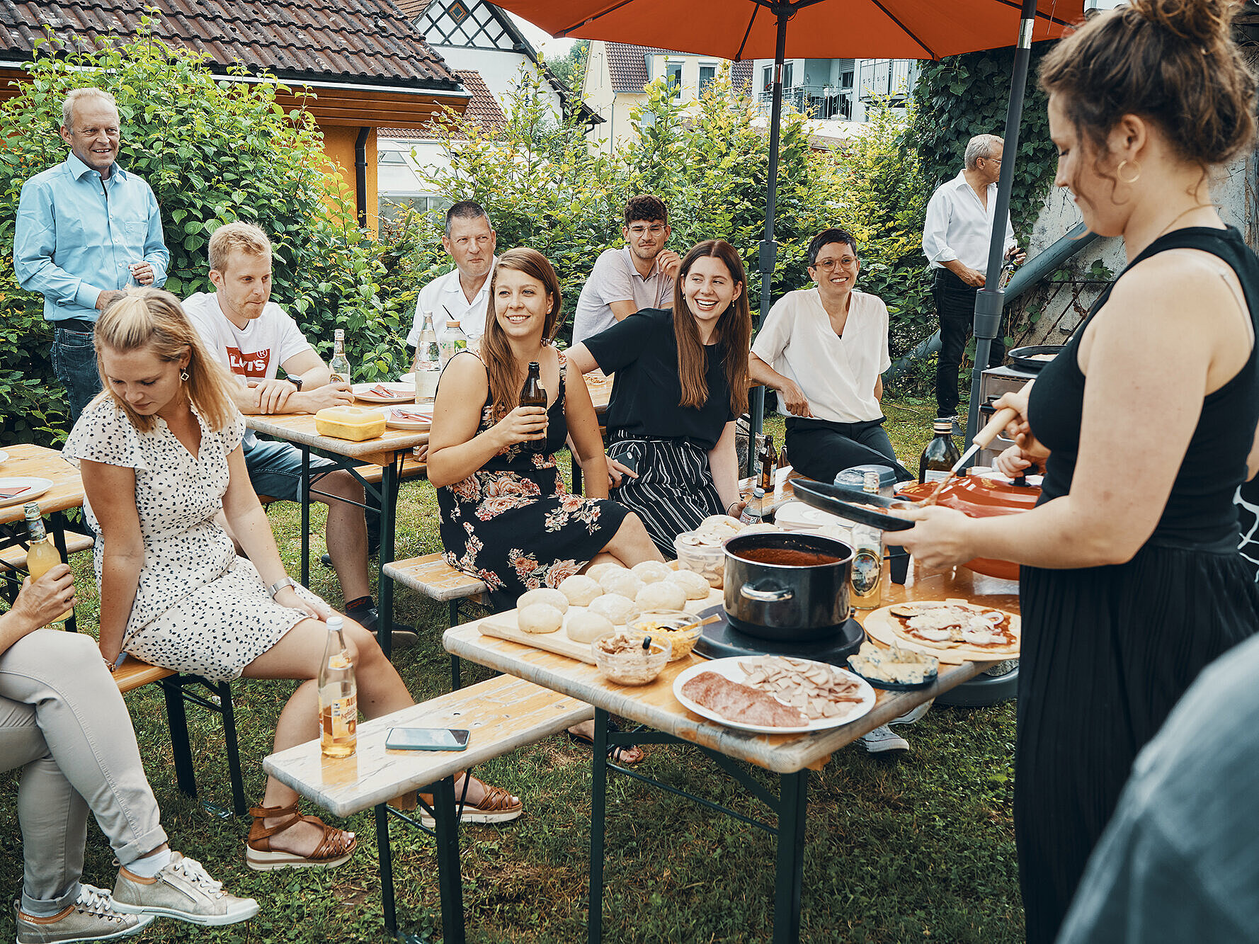 Pizza backen Fischer Mitarbeiter